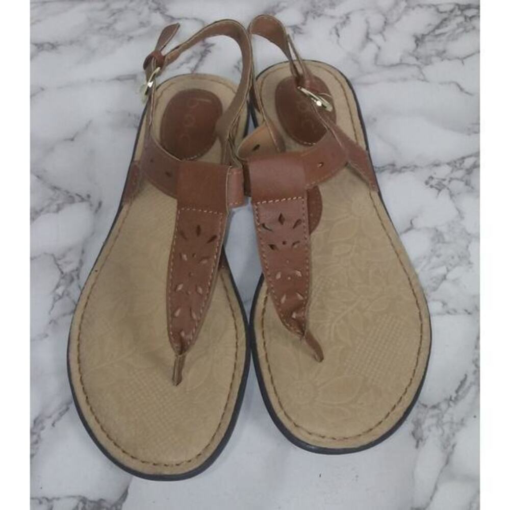B.O.C. Born Sandals‎ Women 9M Comfort Sandals Flats Shoes Thongs Brown Buckle